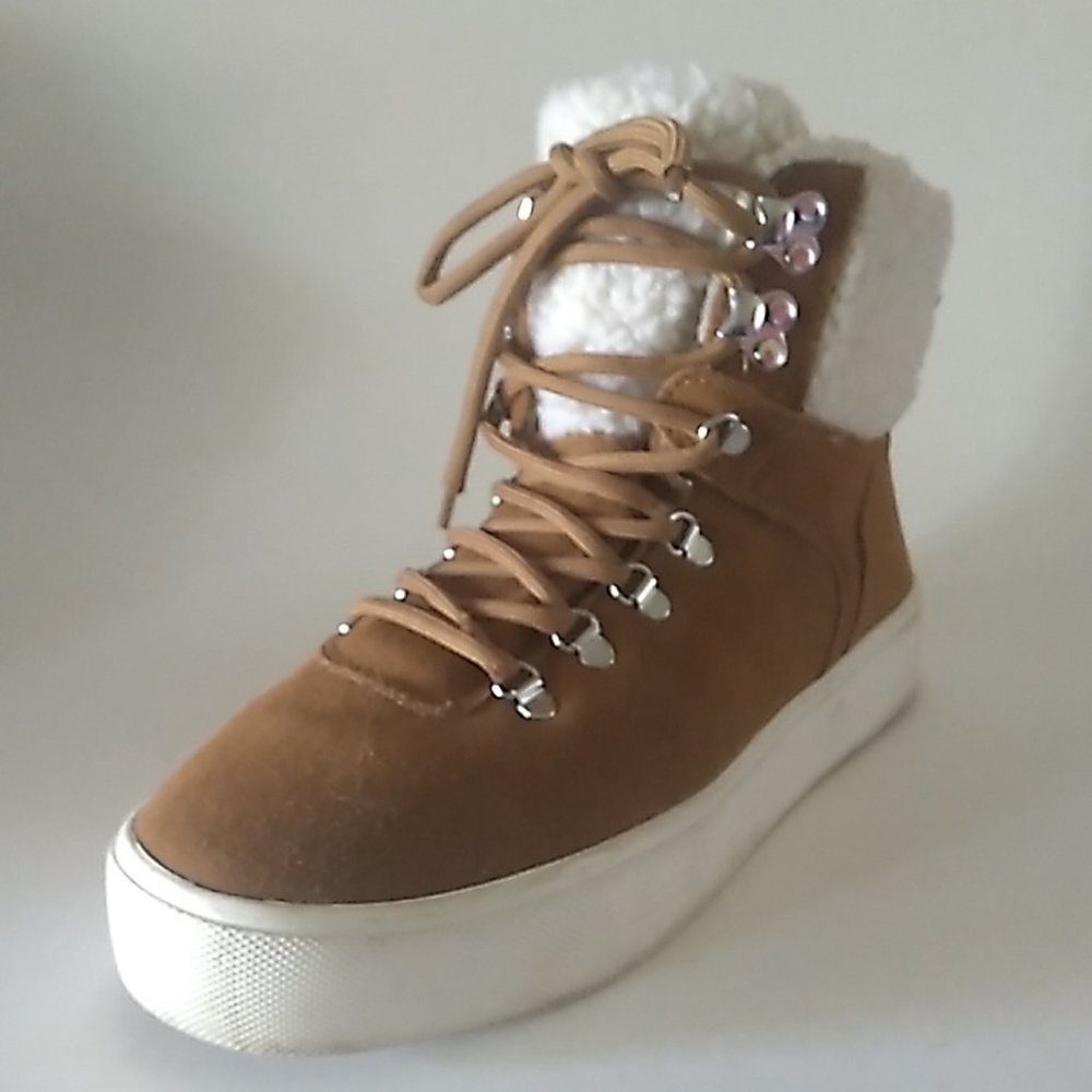 Women's Marc Fisher Darlen Brown Sneaker Boot Size 8 1/2M